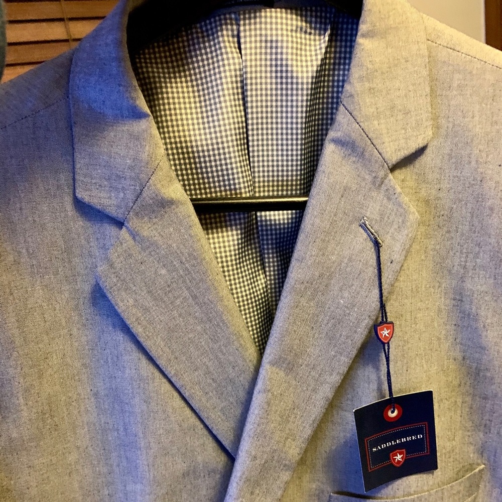 Big and tall Saddlebred blazer grey. New w/ tags!!